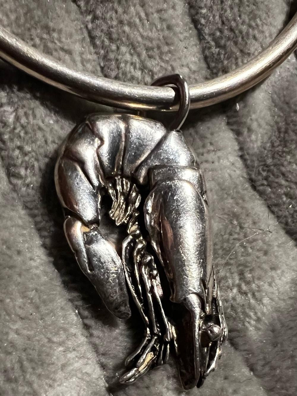 Mignon Faget Silver Shrimp Pendant Bracelet Charm .925 signed pc.